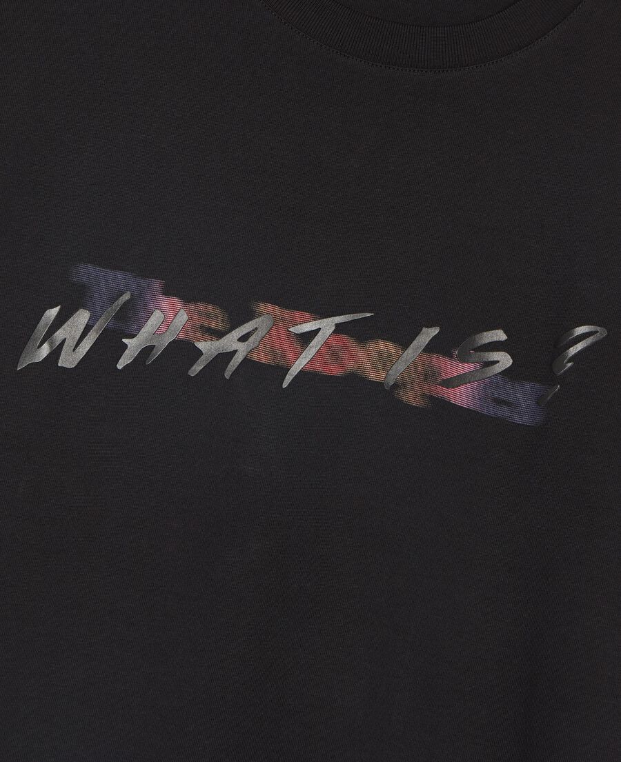 The Kooples HERREN BLACK t-shirt mit mehrfarbigem logo schwarz