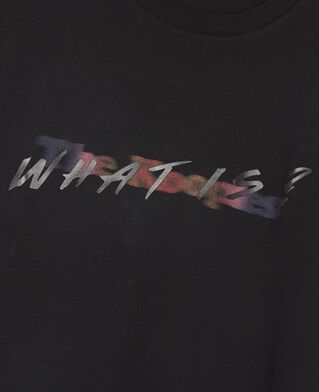 The Kooples HERREN BLACK t-shirt mit mehrfarbigem logo schwarz