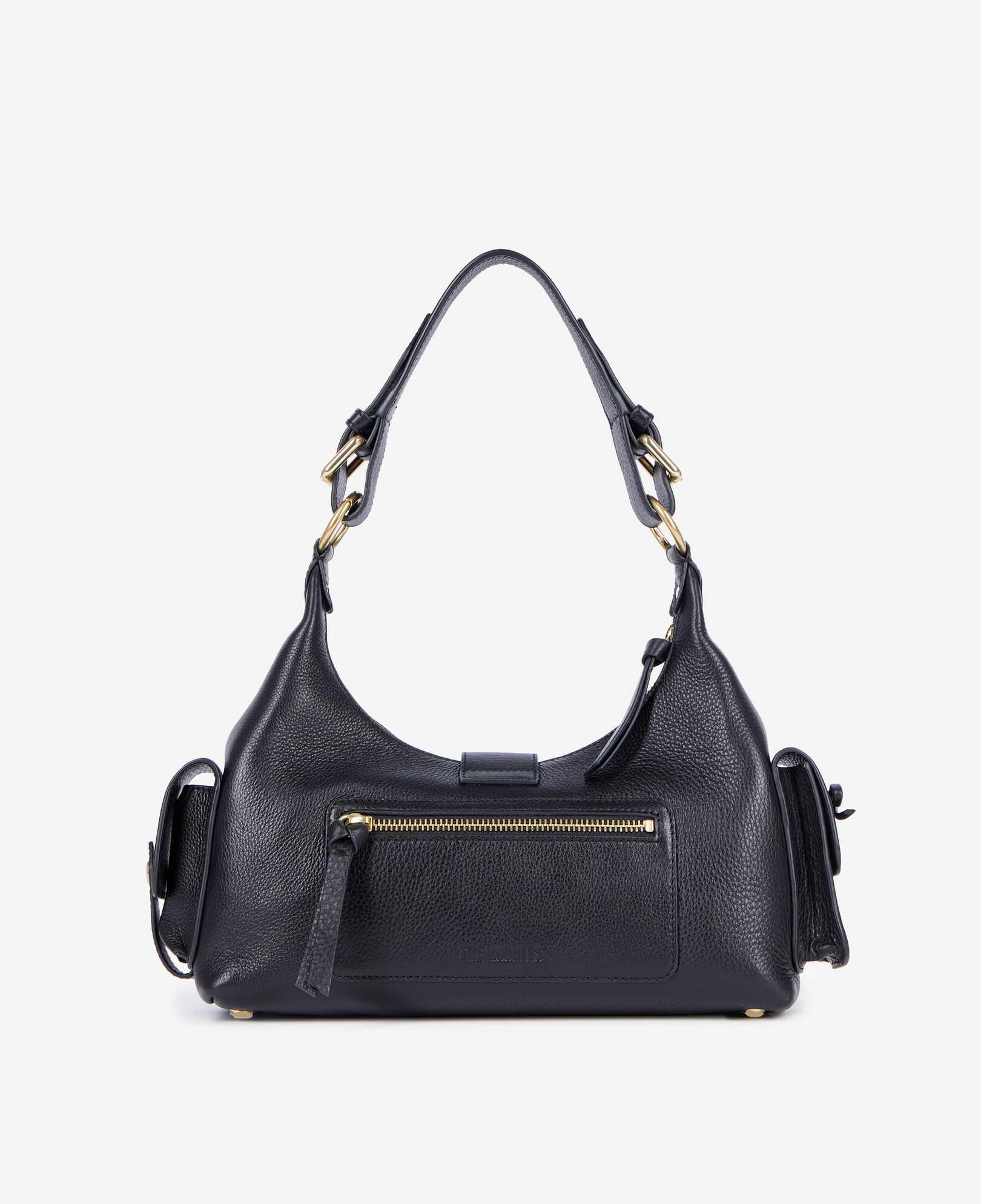 The Kooples WOMEN BLACK black grained leather amelia bag