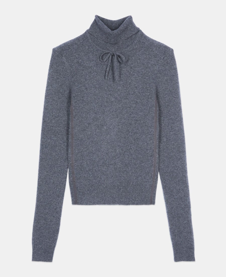 The Kooples F ANTHRACITE MELANGE grey cashmere sweater