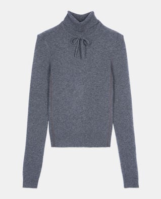 The Kooples F ANTHRACITE MELANGE grey cashmere sweater