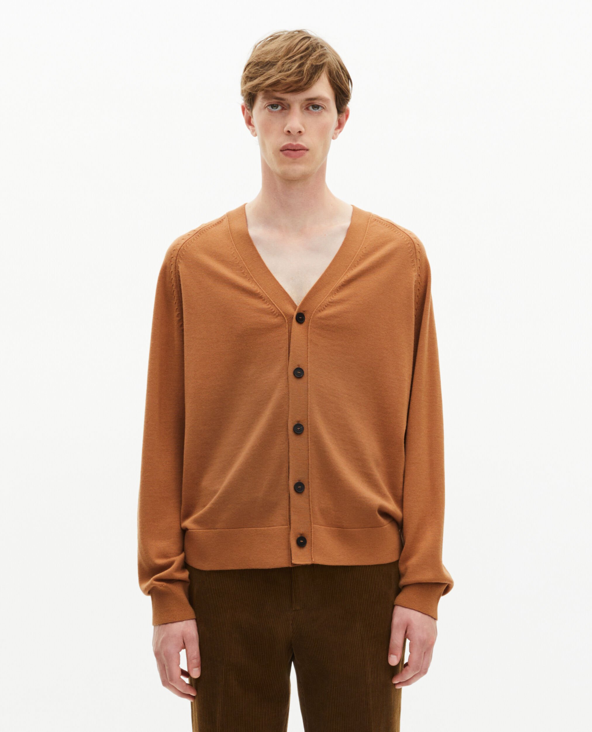 Cardigan en laine camel, CAMEL, hi-res image number null
