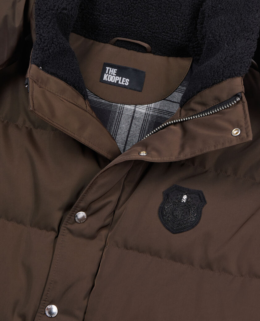 The Kooples HOMME BROWN doudoune blason marron