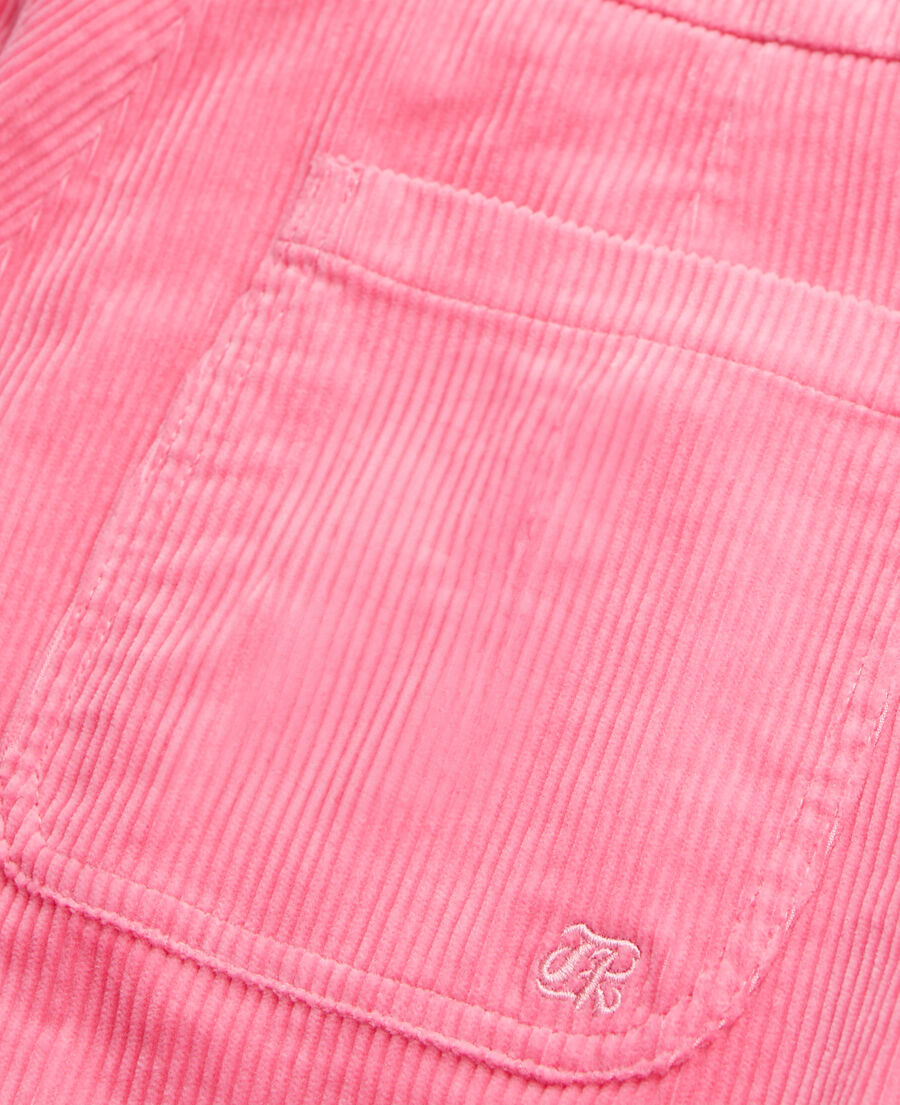 pantalón rosa terciopelo acanalado