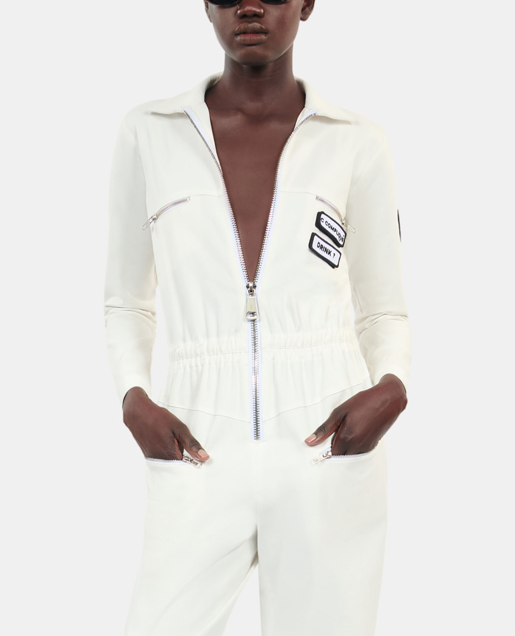 Combinaison The Kooples x Carolina Ritzler écrue en coton, ECRU, hi-res image number null