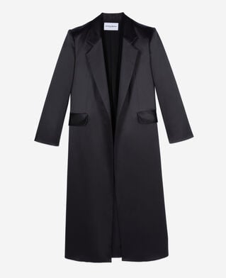 The Kooples WOMEN BLACK the kooples x carolina ritzler black satin coat