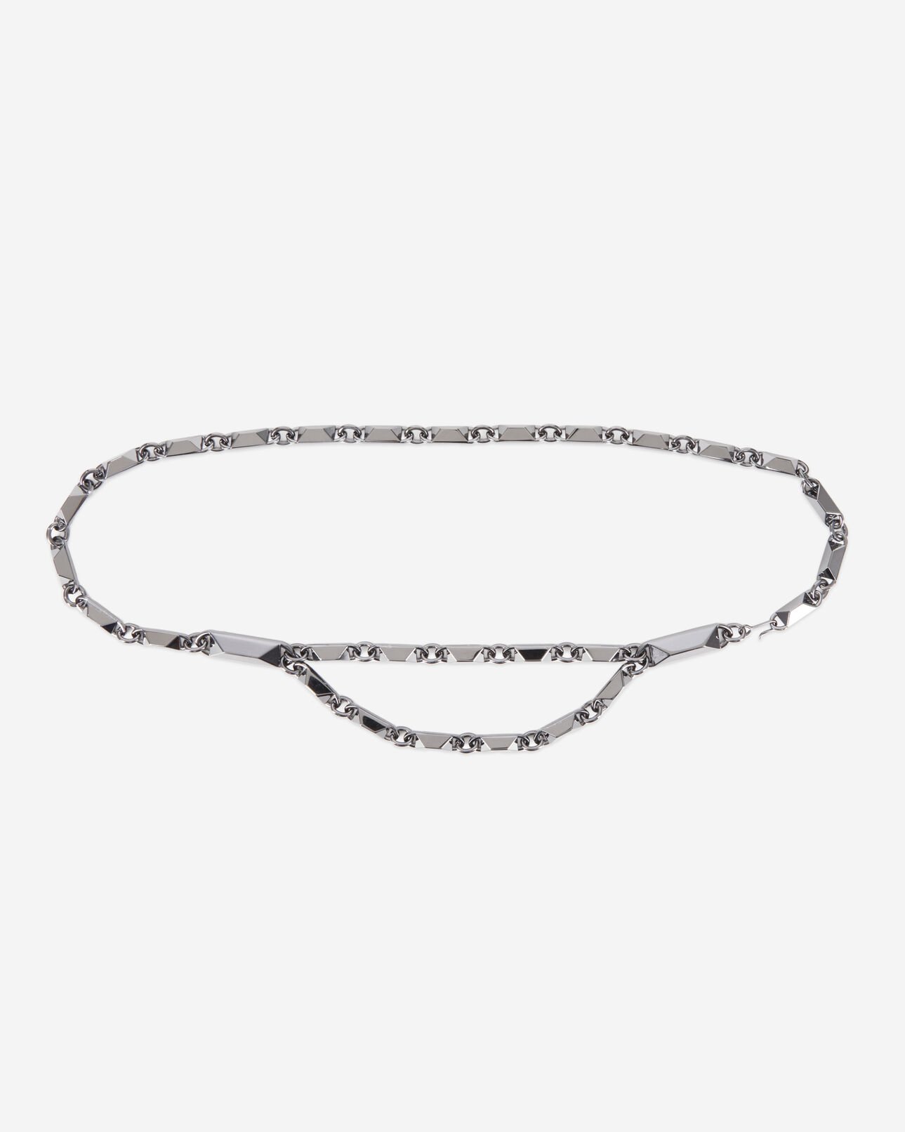 The Kooples FEMME GUN METAL ceinture chaîne ajustable