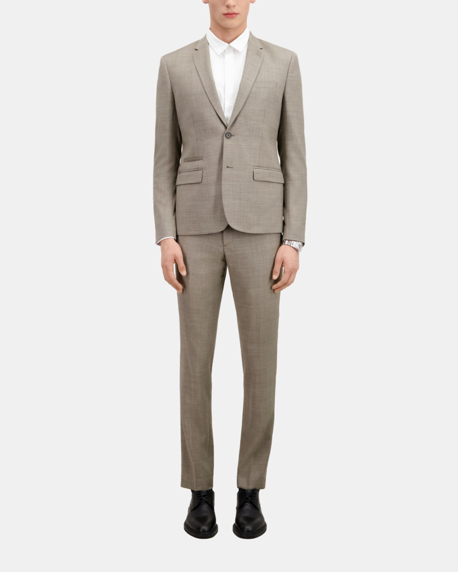 Beige wool suit jacket, BEIGE, hi-res image number null