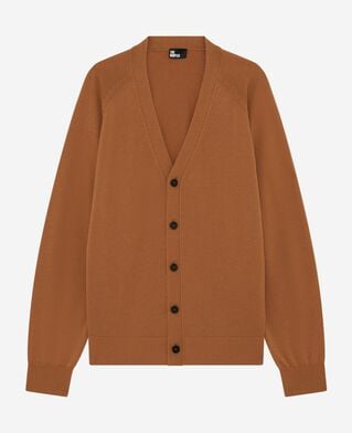 The Kooples HOMME CAMEL cardigan en laine camel
