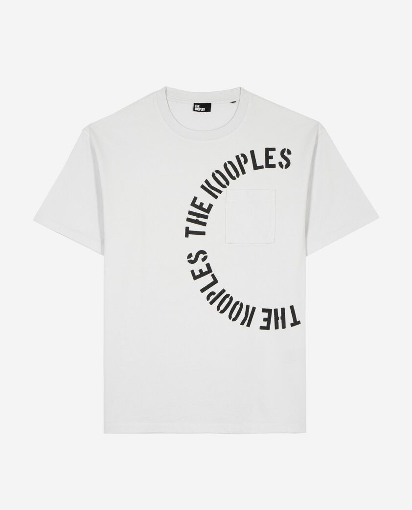 The Kooples MEN LIGHT GREY t-shirt with grey screen print