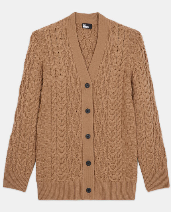 cardigan en laine camel