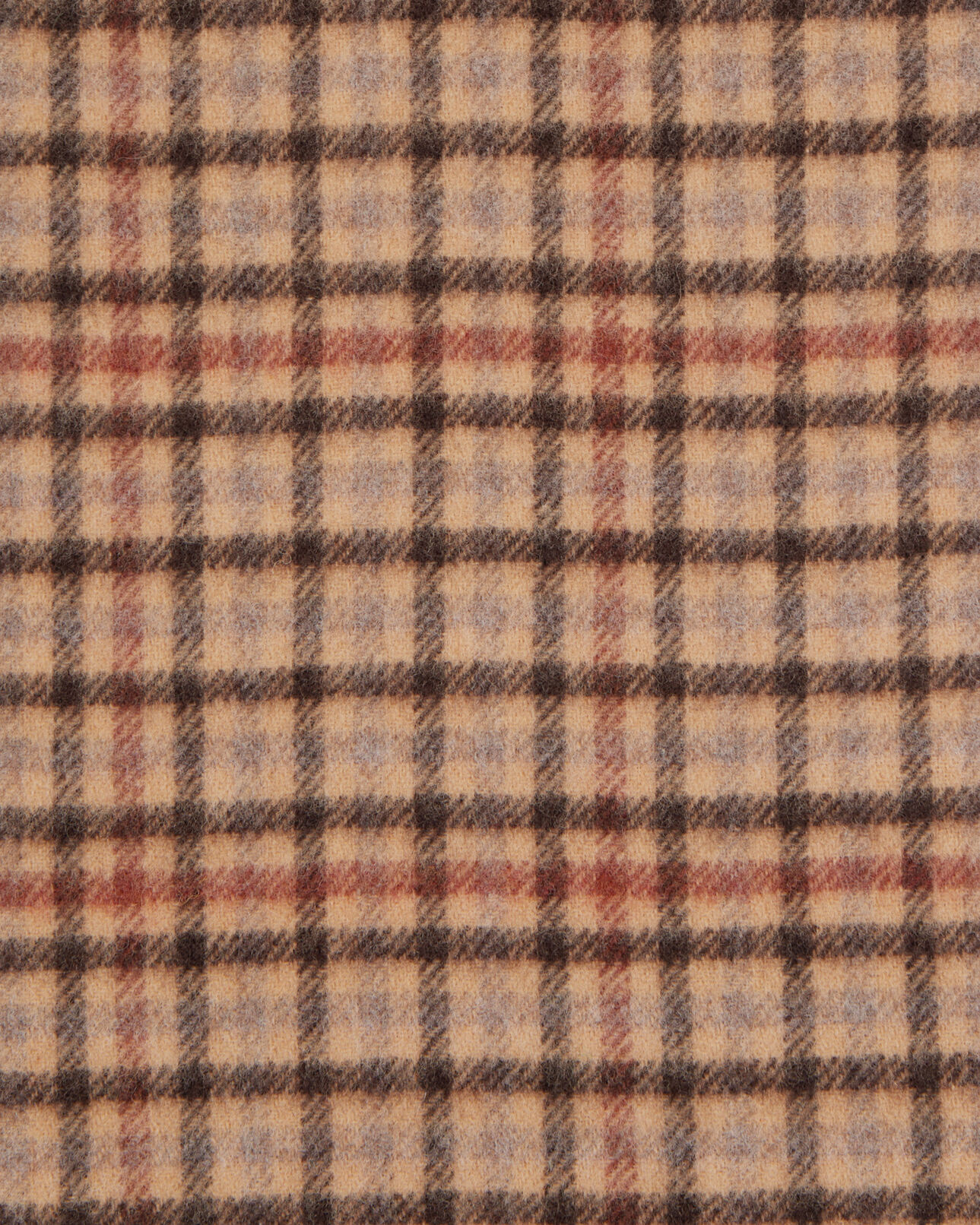 The Kooples MIXED BEIGE / BROWN / BLACK checked wool scarf