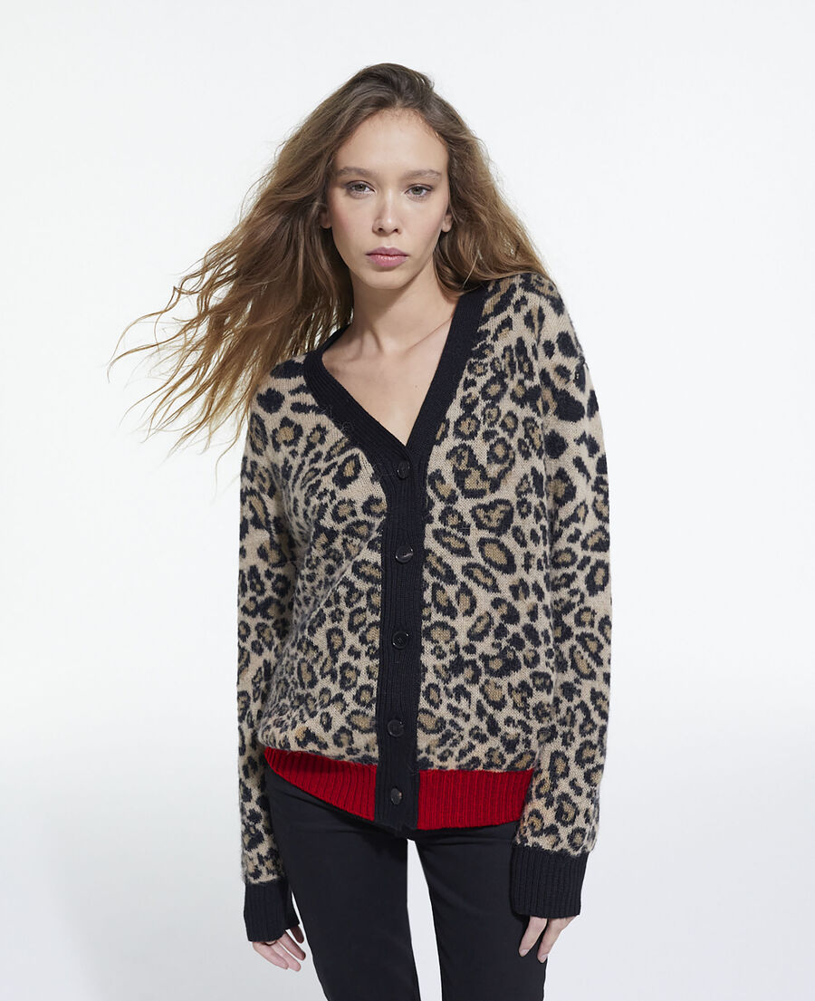 Leopard print cardigan | The Kooples - US