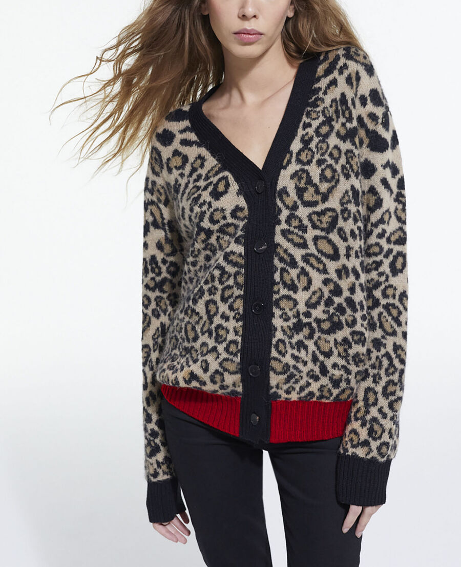 Leopard print cardigan | The Kooples - US