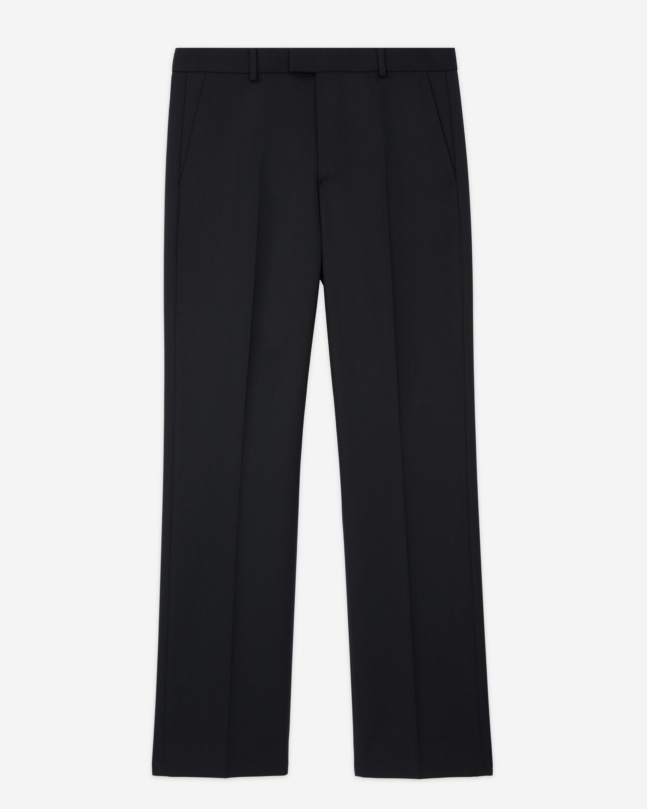 The Kooples HERREN BLACK schwarze, ausgestellte hose aus wolle