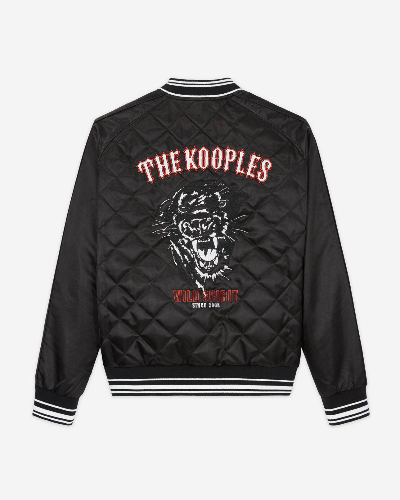 The Kooples MEN BLACK embroidered black jacket