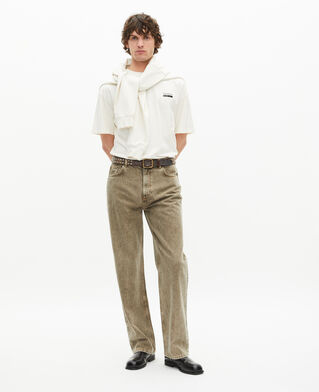 The Kooples HOMME OLIVE jean droit olive