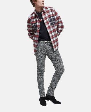 The Kooples HOMME RED surchemise col classique à carreaux