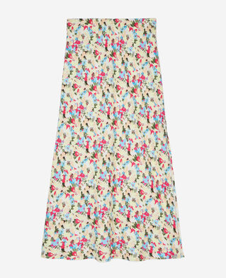 The Kooples FEMME YELLOW jupe longue fleurie