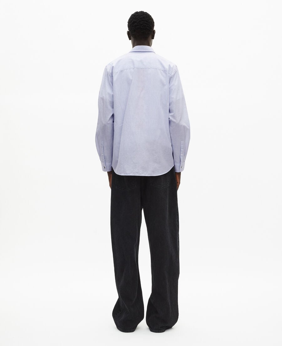 The Kooples H BLUE WHITE blue striped shirt