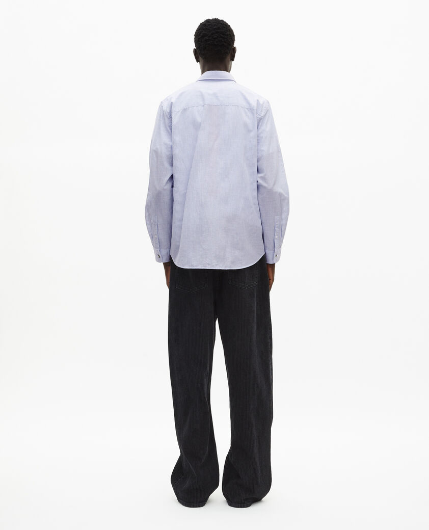 The Kooples MEN BLUE WHITE blue striped shirt