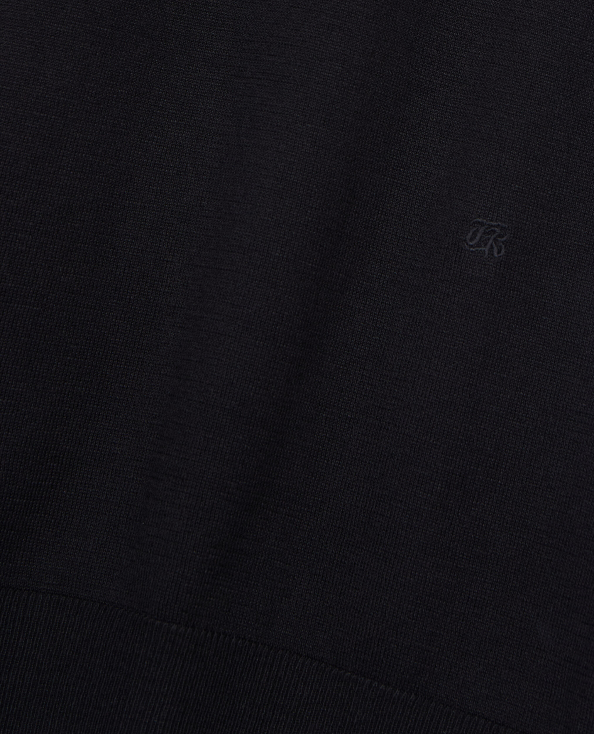 Black knit polo, BLACK, hi-res image number null