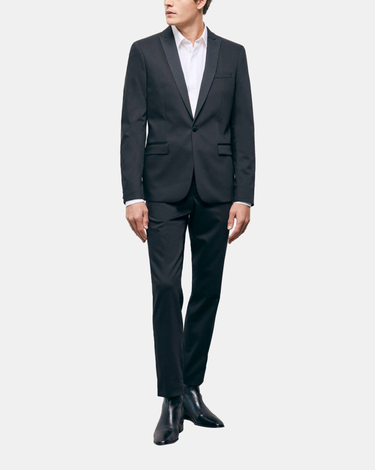 The Kooples HERREN BLACK schwarze smokingjacke aus wolle