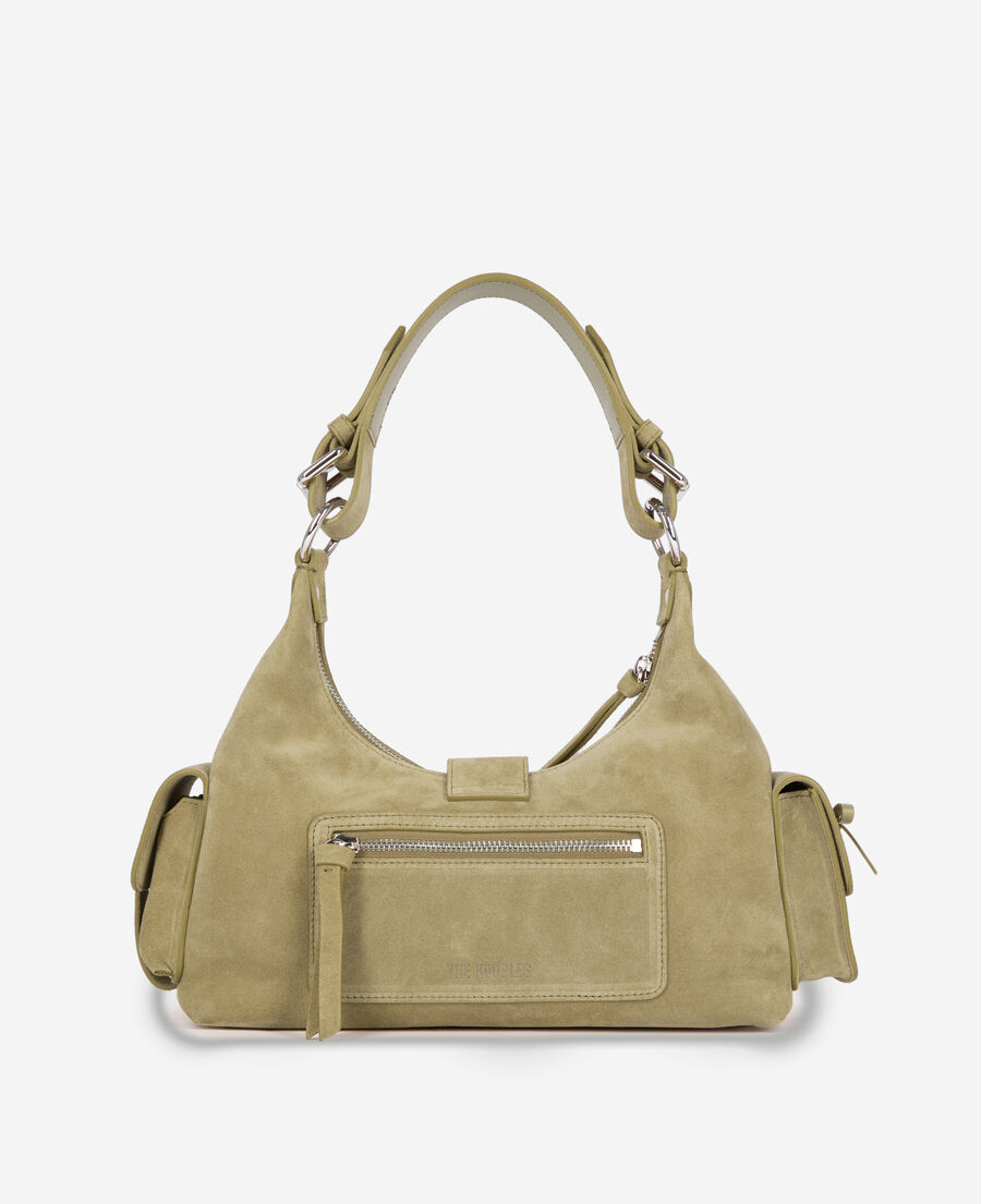 The Kooples DAMEN CAMEL amelia-tasche aus camelfarbenem wildleder