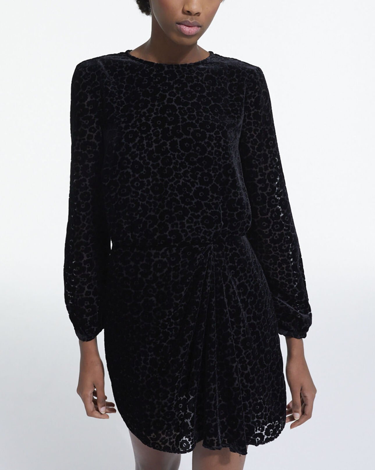 The Kooples MUJER BLACK vestido corto negro