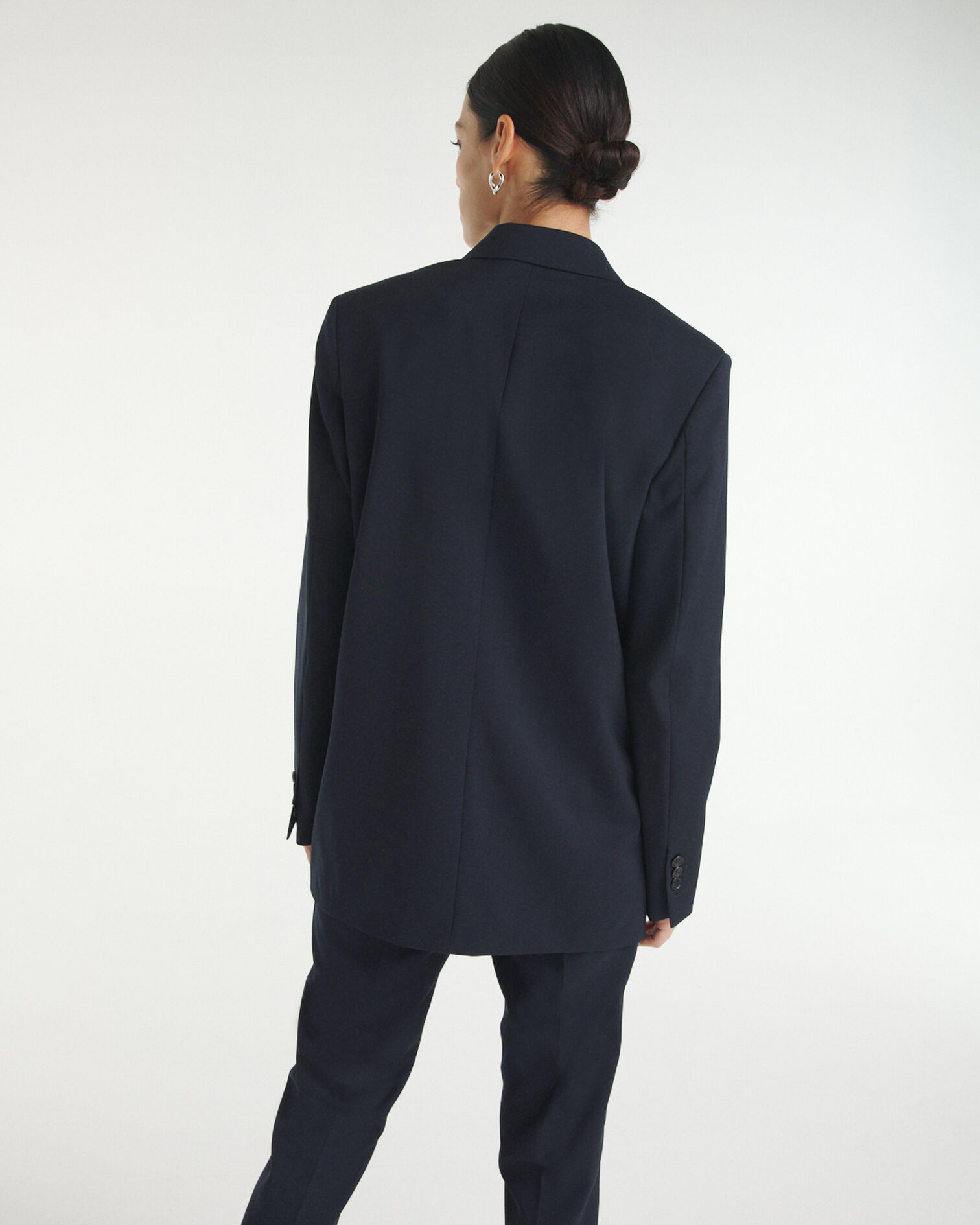 Blaue Wolljacke mit doppelter Knopfreihe, NAVY, hi-res image number null