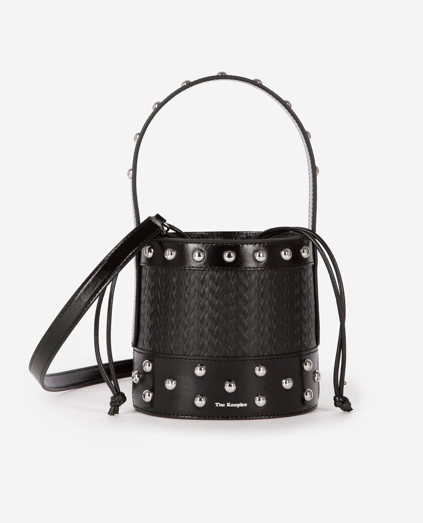 The Kooples FEMME BLACK sac seau &agrave; studs noir