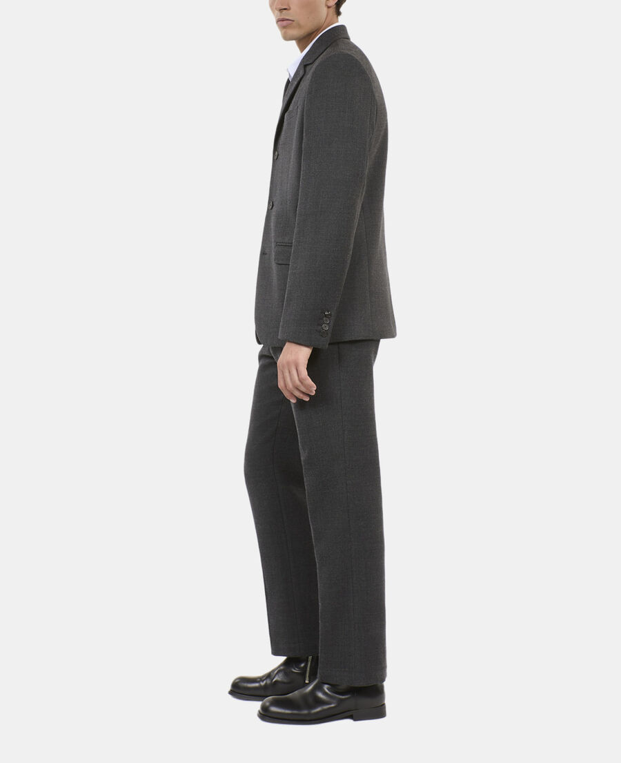 The Kooples HOMME BLACK GREY veste de costume en laine mélangée grise