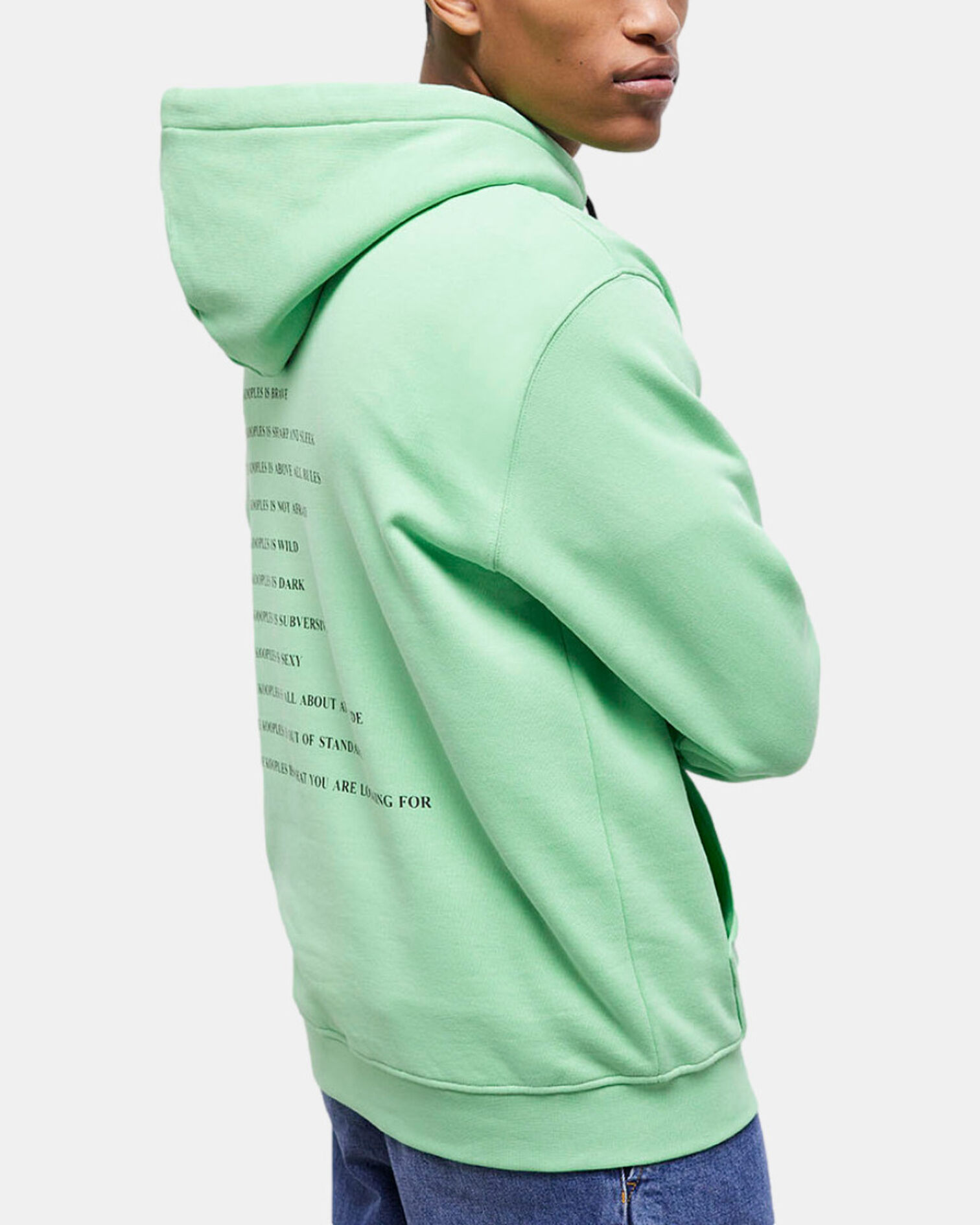 Grünes Kapuzensweatshirt mit Schriftzug, APPLE, hi-res image number null