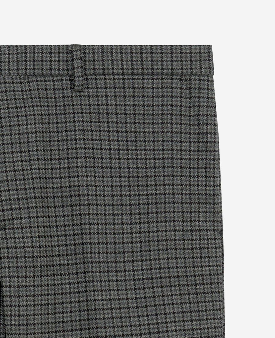 The Kooples H GREY black and grey houndstooth straight-leg suit pants