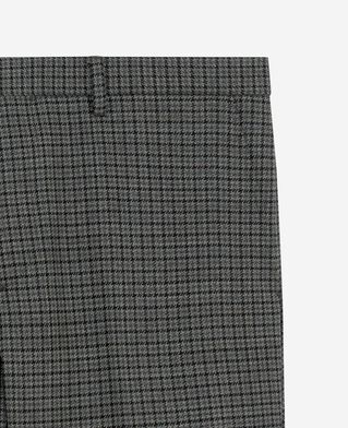 The Kooples H GREY black and grey houndstooth straight-leg suit pants