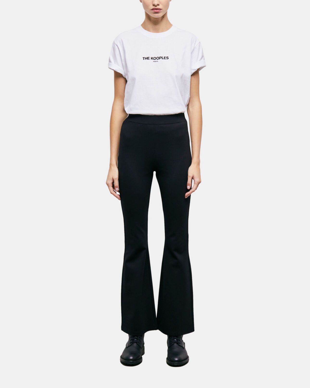 The Kooples FEMME BLACK pantalon flare noir
