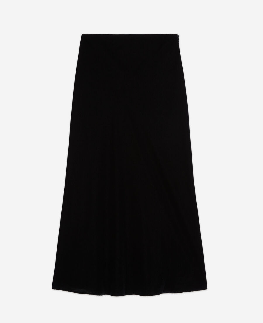 falda larga terciopelo negra