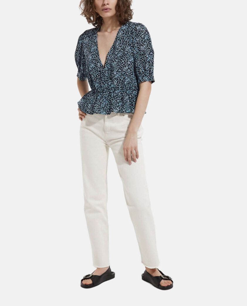 The Kooples FEMME INK BLUE top bleu