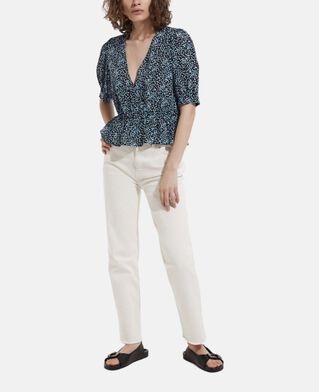 The Kooples FEMME INK BLUE top bleu