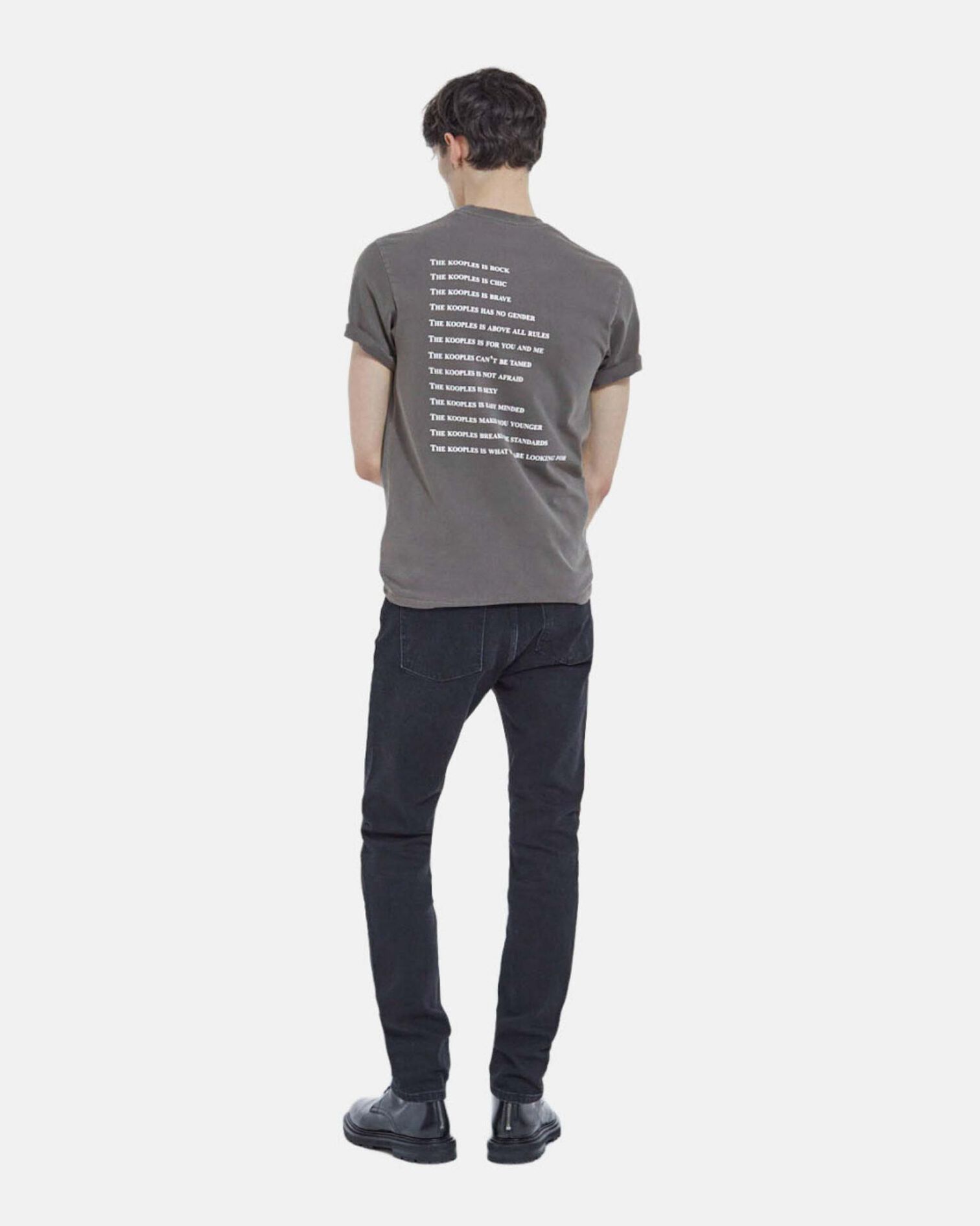 T-shirt gris clair imprimé what is, GREY, hi-res image number null