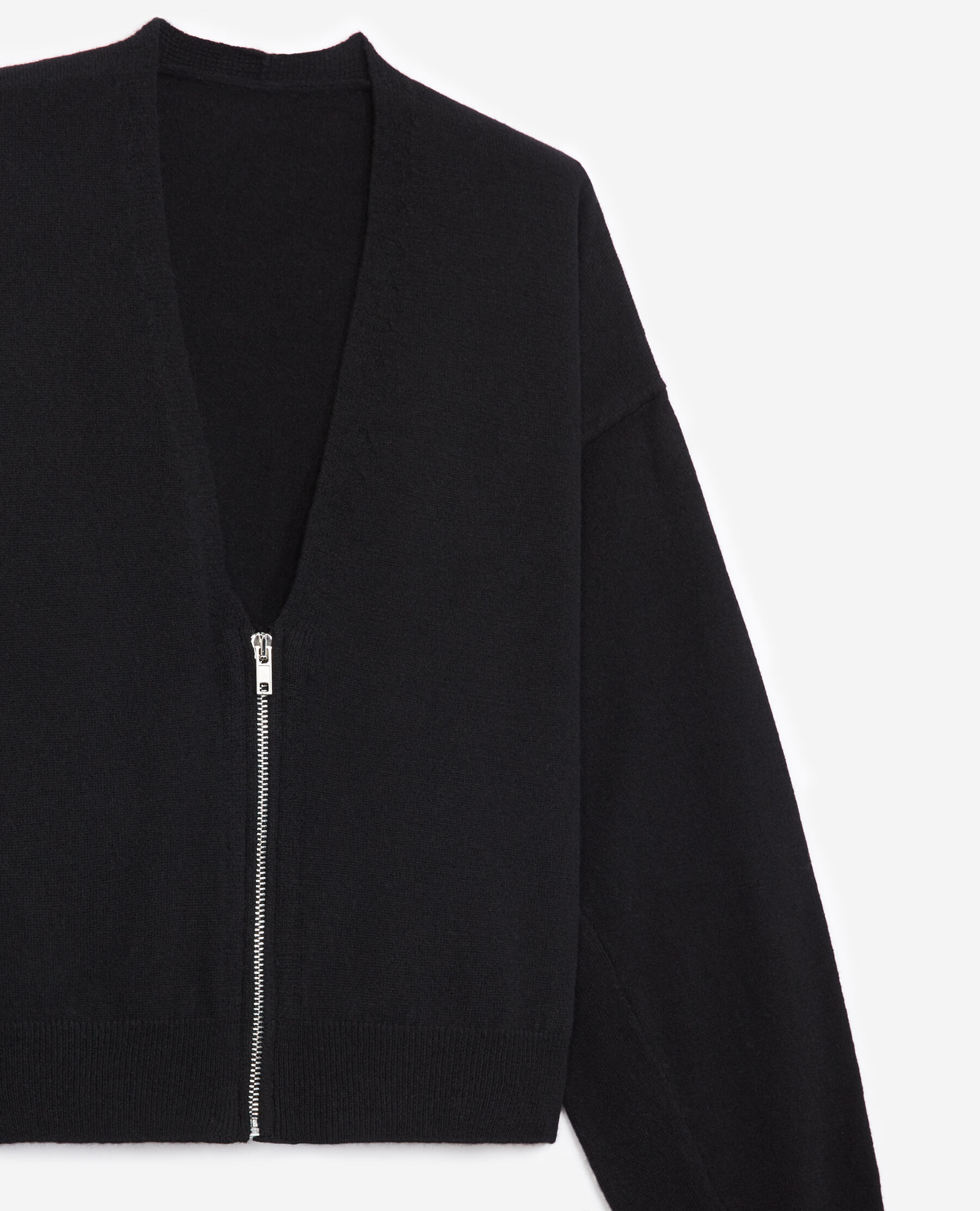 Zipped black cardigan with wide sleeves The Kooples