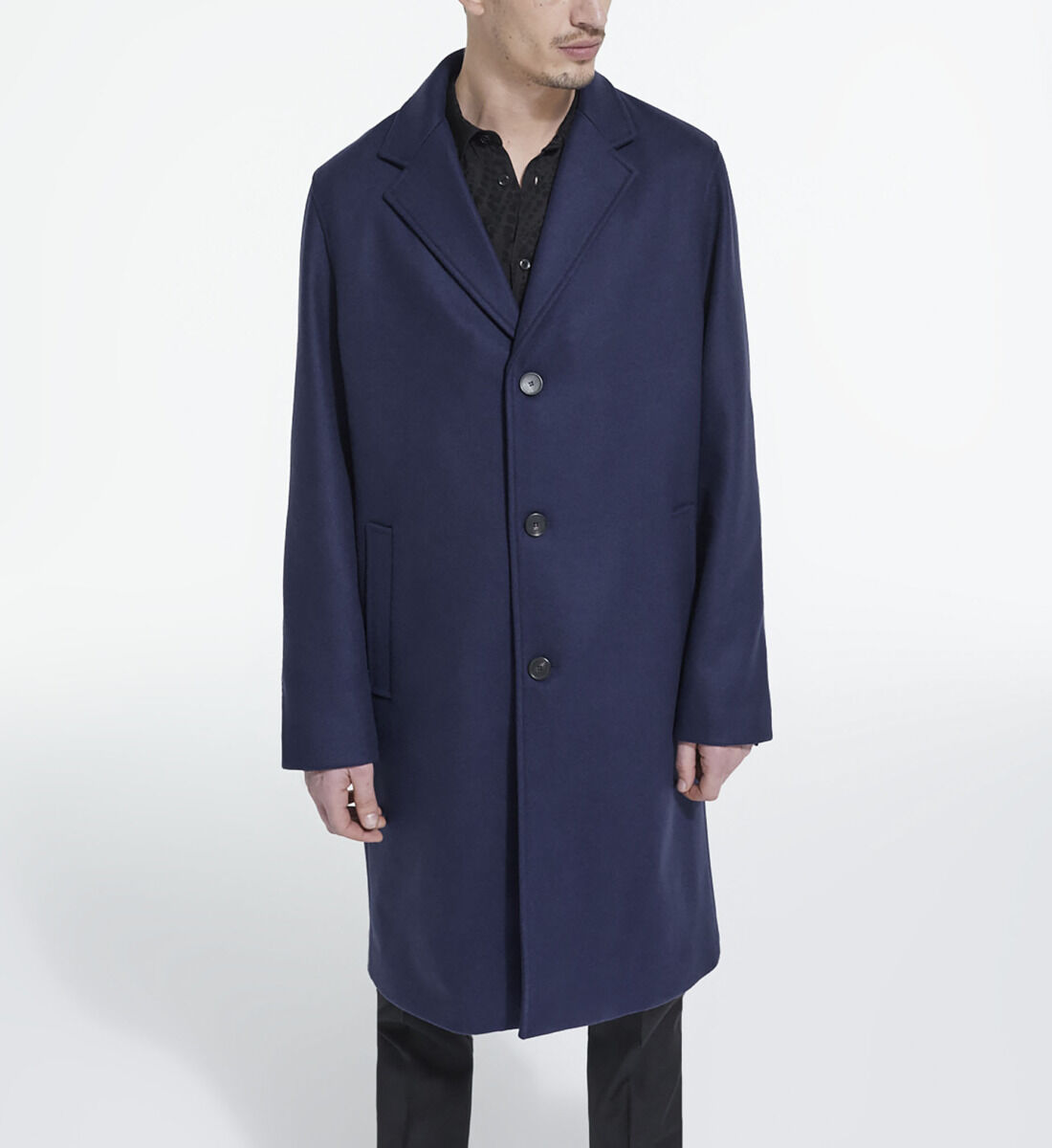 Dark blue shop wool coat