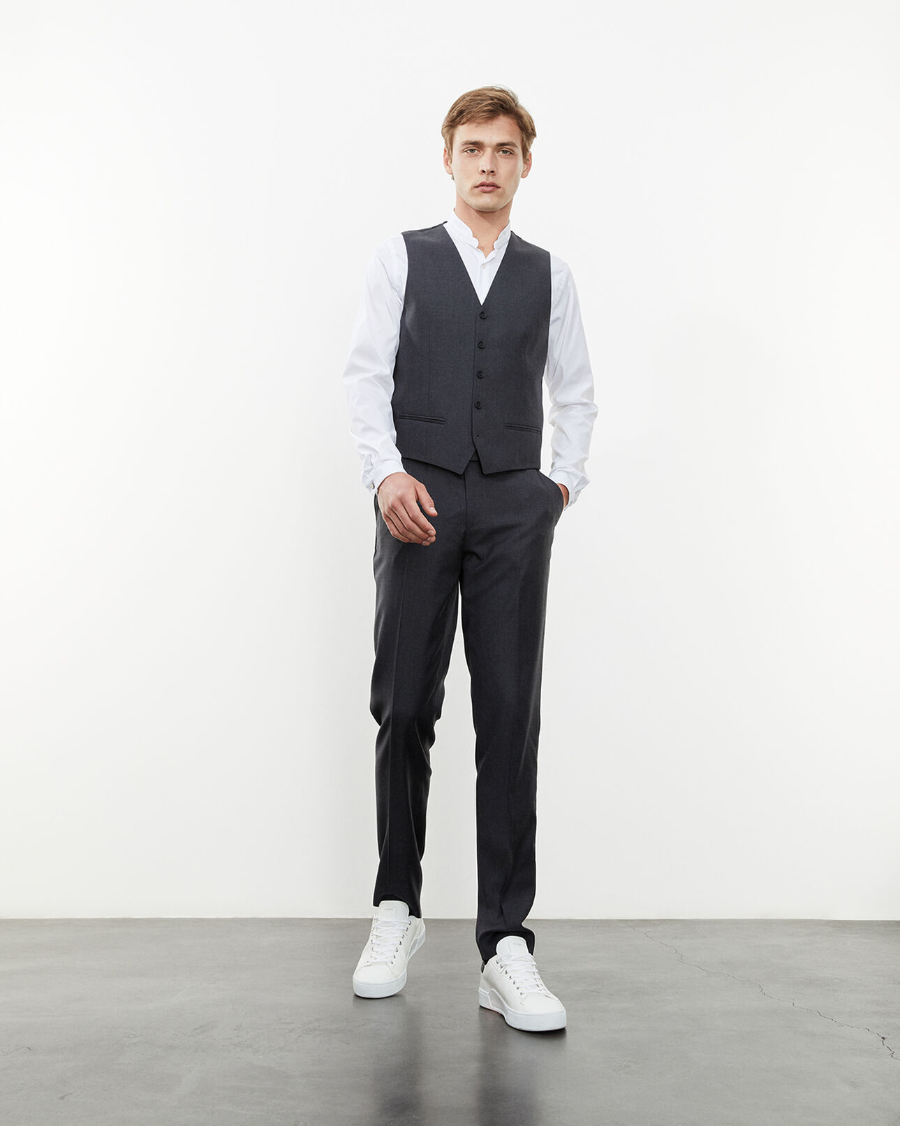 The Kooples H GREY gray suit waistcoat