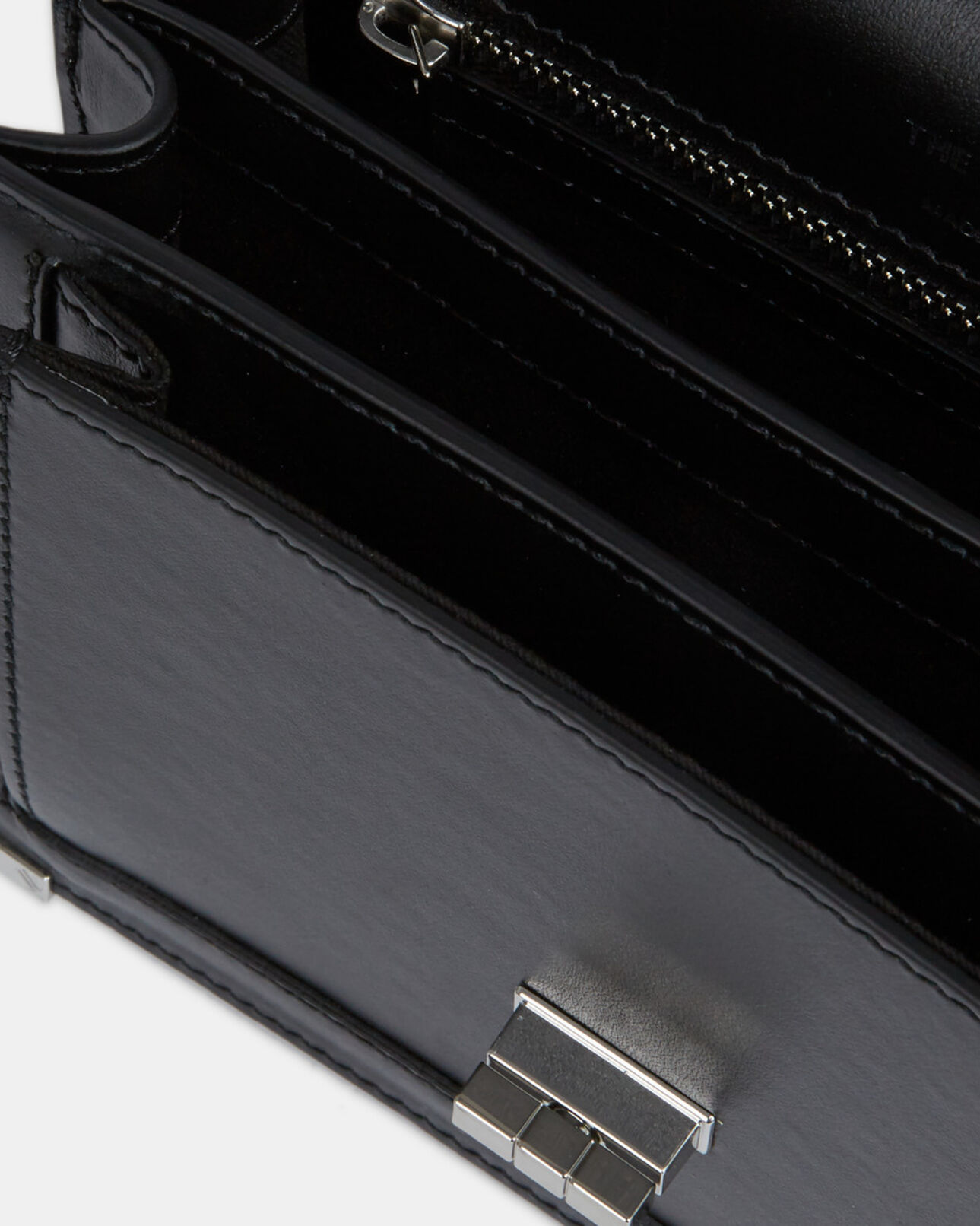 The Kooples FEMME BLACK STONE sac emily small en cuir noir