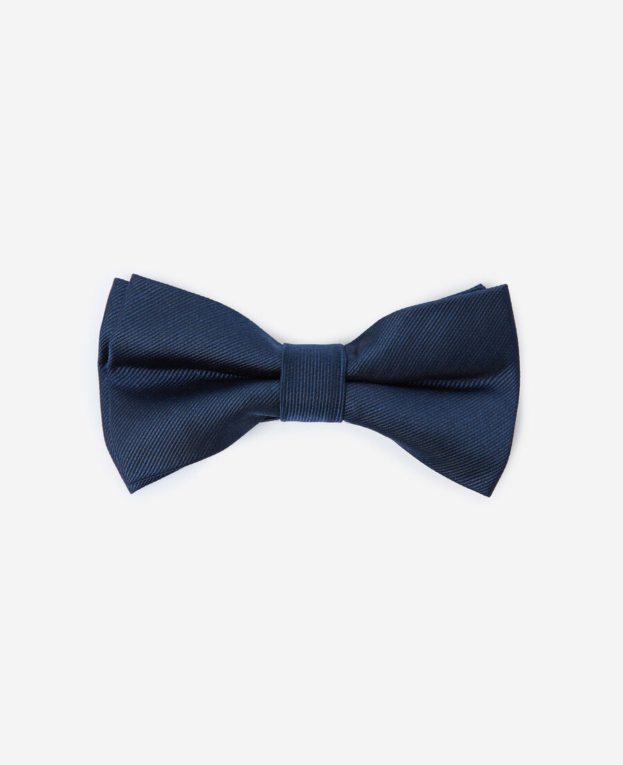 The Kooples H NAVY plain navy blue bow tie in silk