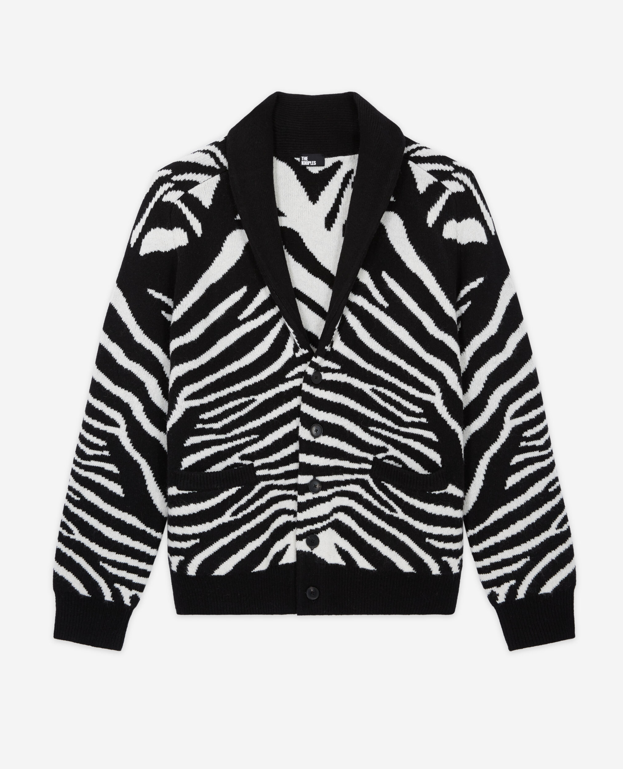 Printed wool sweater, BLACK WHITE, hi-res image number null