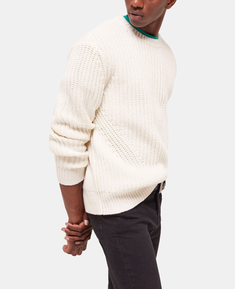 pull en maille écru