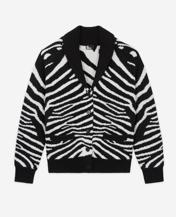 printed cardigan