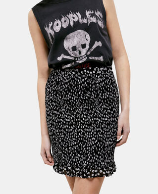 The Kooples FEMME BLACK WHITE jupe courte imprimée