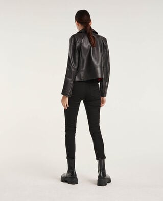 The Kooples FEMME BLACK jean noir boutons slim